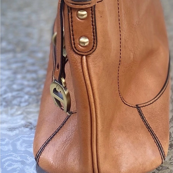 Classic Designer Etienne Aigner leather bag Beautiful Hazelnut Brown Purse EUC - Picture 7 of 7